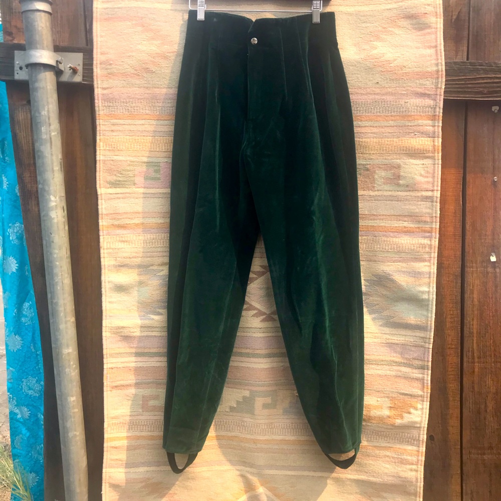 Emerald green riding pants